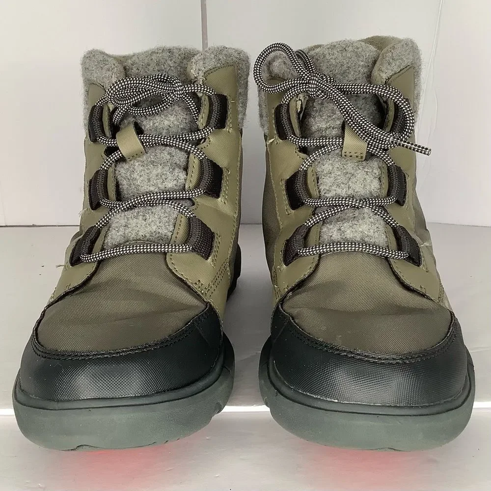 Sorel Explorer II Carnival Felt Dark Stone Waterproof Winter Women Boots Sz 8.5